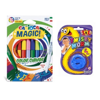 Μαγικοί Μαρκαδόροι Carioca + Μαγικό Σκουλήκι Μεταξούλης (1 τμχ)