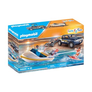 Playmobil Family Fun: Φορτηγάκι Με Τρέιλερ Και Ταχύπλοο (70534)